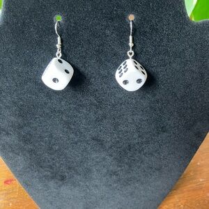 Black and White Dice Earrings